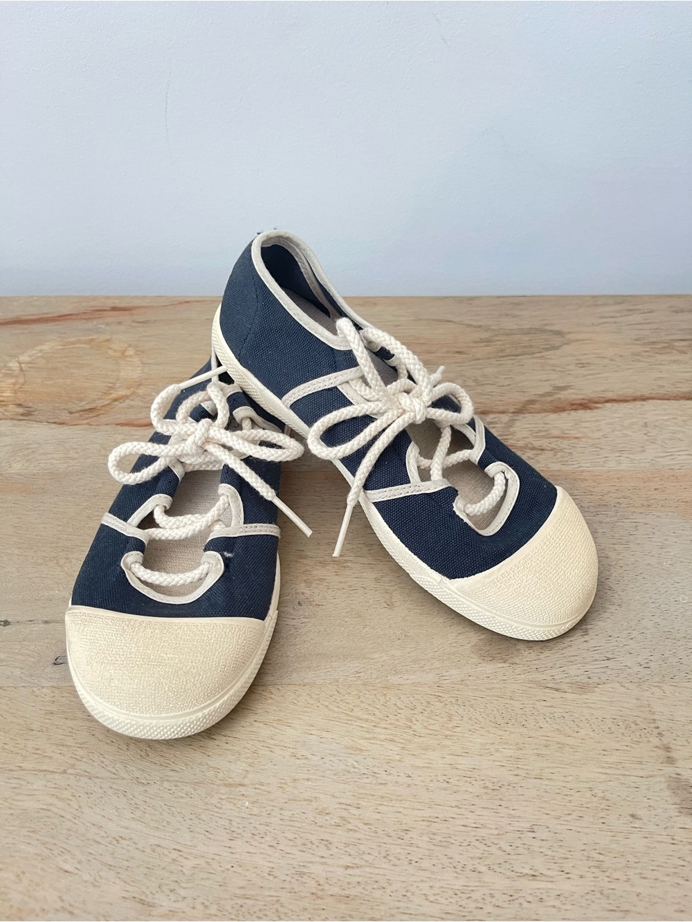 ZARA Kids Navy Canvas Lace-Up shoes